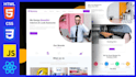 create a responsive websites in html css javascript reactjs