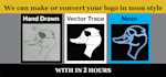 create unique logo hand drawn