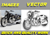 draw vector art from motorcycles or anything picture