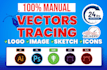 vector tracing in 2h, vectorize image, redraw logo, recreate to vector file