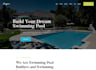 design a modern and clean swimming pool service website, swimming pool website