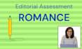 editorially assess the first 50 pages of your romance novel