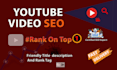 rank youtube video SEO marketing with organic promotion and channel optimization