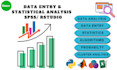 do data entry and statistical data analysis using spss, rstudio, excel, python