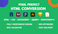 convert PSD to HTML, xd to HTML, figma to HTML responsive bootstrap