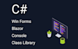 code c sharp winforms, blazor, console and class library projects