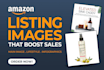 design amazon listing images, main image and infographics