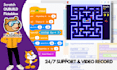 design games and animation in oubuild, pictoblox, scratch