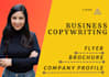 create premium corporate presentation, brochure content, company profile