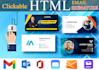 create html email signature clickable email signature