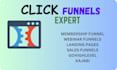 setup clickfunnels, gohighlevel, kajabi, leadpages expert