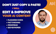 expertly edit, rewrite and proofread chatgpt ai content