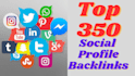 do top 300 social profile backlinks