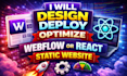 design and deploy a static website using react js and firebase