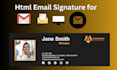 design a clickable responsive HTML email signature