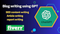 do blog writing and data entry using chat gpt 4
