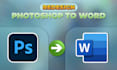 redesign photoshop to word