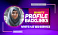 build 200 profile backlinks and linkbuilding