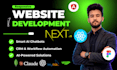 develop CRM ai automation system and saas web app using next js react js angular