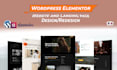 design and develop wordpress website with elementor pro, responsive landing page