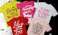 do typography tshirt design with stylish fonts