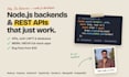 be your node js developer for backend rest api and mern stack web apps