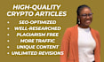 write crypto nft metaverse news blog posts blockchain article