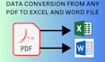instantly convert from any pdf to an editable word or excel file