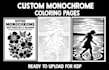 create custom monochrome coloring pages for amazon KDP in any niche