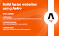 develop your website and landing page using astro
