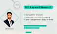 do advance seo keyword research, competitor analysis