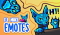 draw emotes, badges and stickers for twitch, discord etc