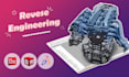 do reverse engineering from stl, obj, scan file to cad model