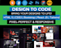 build a responsive website using react js, tailwind CSS, and HTML CSS bootstrap5