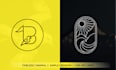 design negative space minimal single line art logo