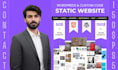 build responsive static website with html, css, js