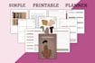 design minimalist printable planner, custom journal, ebook design