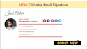 design a clickable HTML email signature