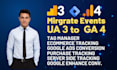 your migrate universal analytics events to google analytics 4,ga4 setup with gtm
