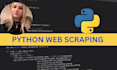do web scraping, web crawling, data extraction, data mining using python