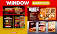 make creative shopfront, storefront window graphic, wall wrap design