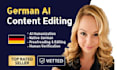 proofread, edit and humanize ai generated german content