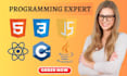 do your html, css, javascript, cpp, python and java programming projects