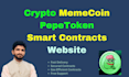 develop crypto memecoin pepetoken smart contracts and dapp website