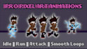 animate your pixel art character with idle, run, and attack cycles