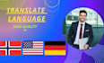 professionally translate english to norwegian and german
