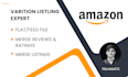 fix amazon listing issues, parent child variation, feed file