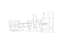 create line art illustration building and landscape