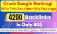 do best monthly off page SEO package in 4200 mix backlinks in month