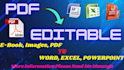 convert ebook, PDF, images to editable format
